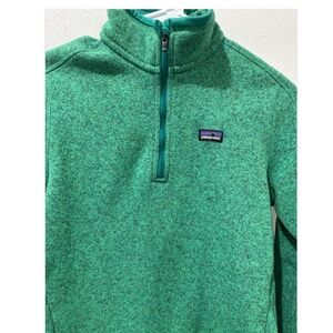 Patagonia Better Sweater Zip 1/4 Green Women's Sz Medium